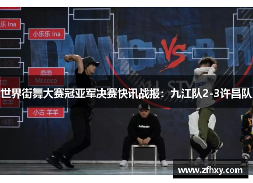 世界街舞大赛冠亚军决赛快讯战报：九江队2-3许昌队